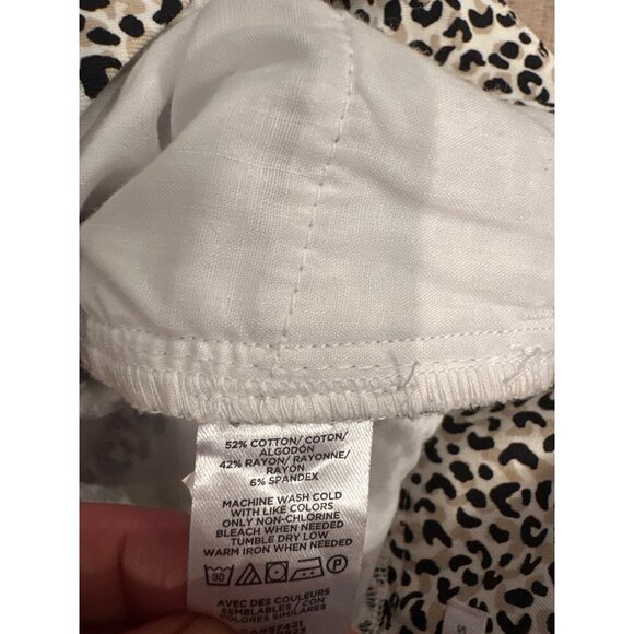 Loft Outlet Womens Skinny Ankle Pants Leopard Print 4P Petite Cotton/Spandex - Picture 7 of 8